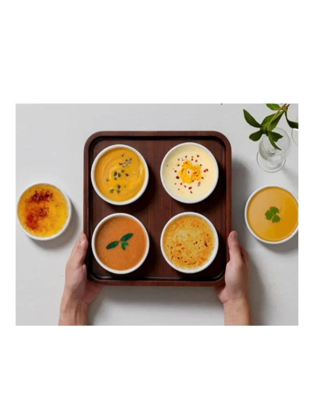 4 Oz Ceramic Creme Brulee Ramekins 6 Pc Oven Safe Dessert Bowls Soufflés Custard